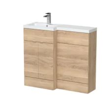 Hudson Reed Fusion Bleached Oak 1000 LH Combination Unit & Basin