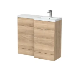 Hudson Reed Fusion Bleached Oak 1000 RH Combination Unit & Basin
