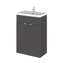 Hudson Reed Fusion Gloss Grey 400mm Vanity Unit and Compact Basin