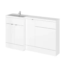 Hudson Reed Fusion Gloss White 1500 LH Rectangle Basin & WC Unit