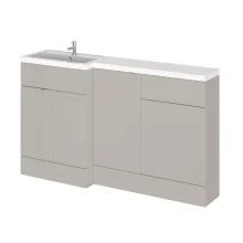 Hudson Reed Fusion Pebble Grey 1500 LH Rectangle Basin & Drawer Unit