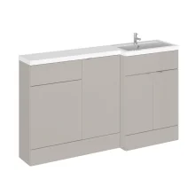 Hudson Reed Fusion Pebble Grey 1500 RH Rectangle Basin & Drawer Unit
