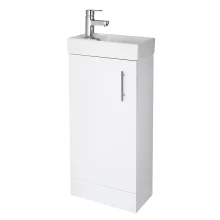Scudo Waterguard Gloss White Waterproof Cloakroom Vanity Unit & Basin