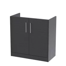 Hudson Reed Juno 800 Graphite Grey 2 Door Floor Standing Vanity Unit