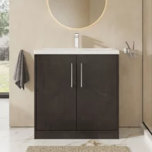 Hudson Reed Juno 800 Slate 2 Door Floor Standing Vanity Unit