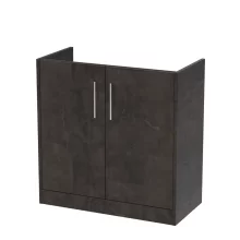 Hudson Reed Juno 800 Graphite Grey 2 Door Floor Standing Vanity Unit