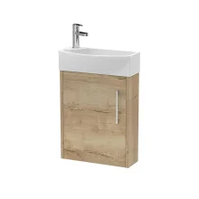 Hudson Reed Juno Autumn Oak Compact Vanity Unit & Basin