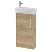 Hudson Reed Juno Autumn Oak Floor Standing Vanity Unit & Basin