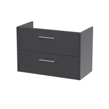 Hudson Reed Juno Graphite Grey 800 2 Drawer Wall Hung Vanity Unit