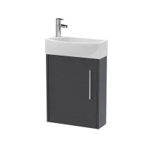 Hudson Reed Juno Graphite Grey Compact Vanity Unit & Basin