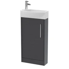 Hudson Reed Juno Graphite Grey Floor Standing Vanity Unit & Basin