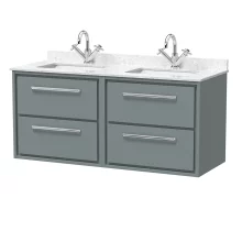 Hudson Reed Lille 1200 4 Drawer Coastal Grey Wall Hung Vanity Unit