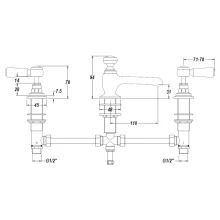 Jaquar Queens Prime Chrome 3 Hole Basin Mixer Including Click Clack Waste