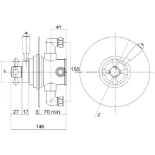Hudson Reed Topaz Brushed Brass Exposed Dual Thermostatic Shower Valve