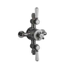 Hudson Reed Topaz Brushed Pewter Exposed Triple Thermostatic Shower Valve