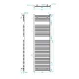 Tissino Hugo2 600 x 800mm Chrome  Towel Radiator - High BTU Output