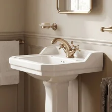Nuie Traditional Kitchen Sink Bridge Chrome Mixer Tap - KB317