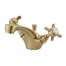 nuie Beaumont Brushed Brass Mono Basin Mixer With Waste
