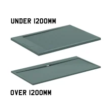 Ideal Standard Ultra Flat S i.life Concrete Grey Rectangle Shower Tray