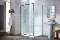 Frontline Aquaglass Intro Sliding Shower Door - 1400mm   