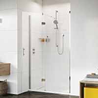 Roman Innov8 Brushed Brass Hinged Door with In-Line Panel & Side Panel 1200 x 900mm