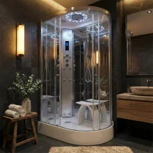 Insignia Showers PL11L-O-S Platinum Steam Shower Cabin - 1100 x 700mm - Left Hand