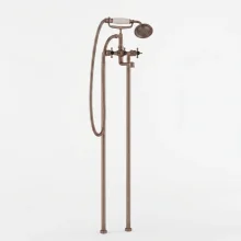 Jaquar Queens Prime Antique Copper Freestanding Bath Shower Mixer With Handshower & Hose