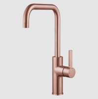 Jeroni Horizontal Copper Kitchen Mixer Tap - 1 Handle Square - Francis Pegler