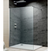Jaquar 900mm Wetroom Shower Screen - Chrome Frame - Clear Glass