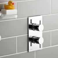 Tailored Orca Square Brushed Brass Built-in Shower Valve, Handset & Wall Mounted Head