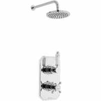 Viktory Traditional Thermostatic Concealed Shower Valve With Fixed Rain Head - Kartell UK