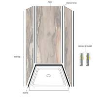 Multipanel Neutrals 3 Sided Wall Panel Kit