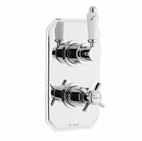 Bayswater Grand Rigid Riser Shower Kit - White & Chrome