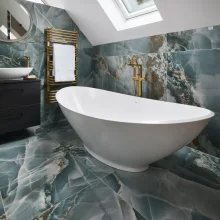 Senator Cian Solid Surface Freestanding Bath with Bun Feet, 1800 x 840 By BC Designs 