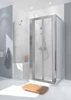 1500 x 800 Seated Shower Tray & In Line Panel With Bi-Fold Door - Lakes