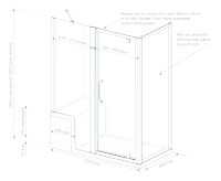 Dawn Asteria 1000mm Chrome Double Bi-fold Corner Entry Walk-in Wetroom