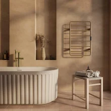 lancia-aura-800-x-500mm-brushed-brass-electric-towel-radiator-lifestyle.webp