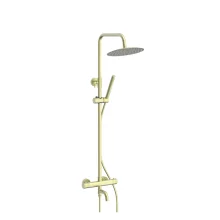 Lancia Brushed Brass Round Bath Shower Mixer