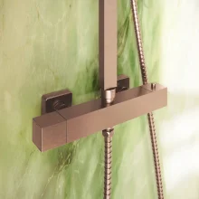 Space Yes Chrome Square Dual Head Shower Set