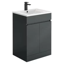 Lancia Empire 600 Free Standing Vanity Unit Matt Anthracite