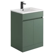 Lancia Empire 600 Floor Standing Vanity Unit Sage Green