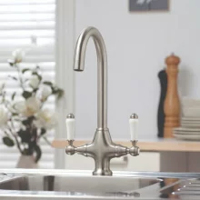 Lancia Olicana Brushed Nickel Kitchen Mixer Tap