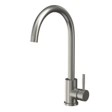 Lancia Manhattan Monobloc Kitchen Mixer Tap Brushed Stainless Steel