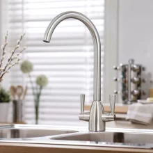 Lancia Harrogate Traditional Kitchen Mixer Tap - Brushed Nickel