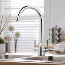 Lancia Harrogate Traditional Kitchen Mixer Tap - Brushed Nickel