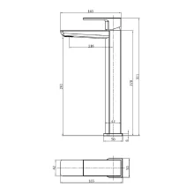 Lancia Muro Brushed Bronze High Riser Basin Mono Tap