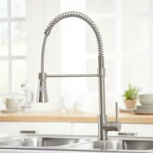 Lancia Marlo Brushed Nickel Kitchen Mixer Tap - 