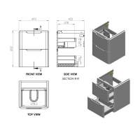 Burlington 51cm Cloakroom Vanity Unit - Matt White