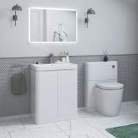 Laplane 500mm 2 Door Floor Standing Basin Vanity Unit - Matt Grey