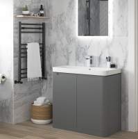 VitrA S50 600mm Floor Standing Vanity Unit & Basin - Oak